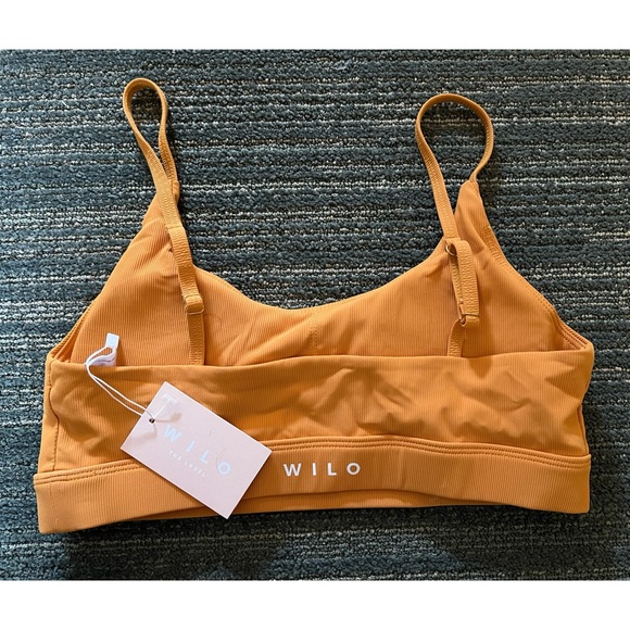 Wilo Rib Sports Bra in Marigold, Size Large - Picture 2 of 7